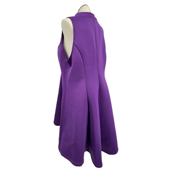 Monif C‎ Jasmine Neoprene Hi Low Dress Purple Size 1 Plus Size - Picture 3 of 9